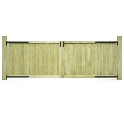 vidaXL Záhradné bráničky 2 ks, impregnovaná borovica 300x100 cm