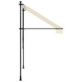 vidaXL Zaťahovacia markíza krémová 250x150 cm látka a oceľ