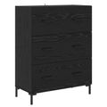 vidaXL Highboard Čierny dub 69,5 x 34 x 180 cm Kompozitné drevo