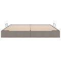 vidaXL Otomanový posteľný rám s úložiskom Sivohnedá 200 x 200 cm látka
