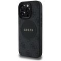 Puzdro Guess HC MagSafe PU 4G Circle s klasickým logom pre iPhone 16 Pro Black