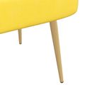 vidaXL čalúnená lavica so spätným opierkom Svetložltá 110 x 60 x 76 cm