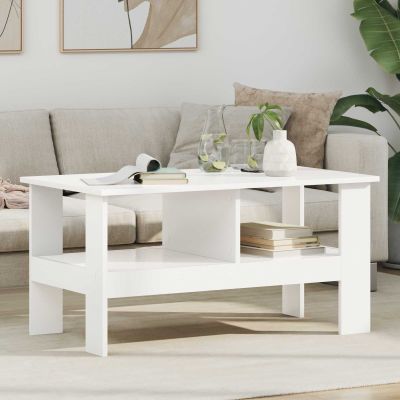 vidaXL Konferenčný stolík Biela 90 x 50 x 45 cm Kompozitné drevo