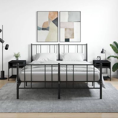 vidaXL Nočné stolíky 2 ks čierne 40x41x50 cm kompozitné drevo