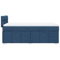 vidaXL Posteľný rám boxsping s matracom modrý 80x200 cm látka