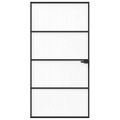 vidaXL Domové dvere 102 x 201,5 x 3,5 cm Hliník a tvrdené sklo