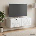vidaXL Nástenná TV skrinka 99 x 41 x 30 cm Biela Kompozitné drevo