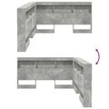 vidaXL Úložné čelo Betónová šedá Kompozitné drevo