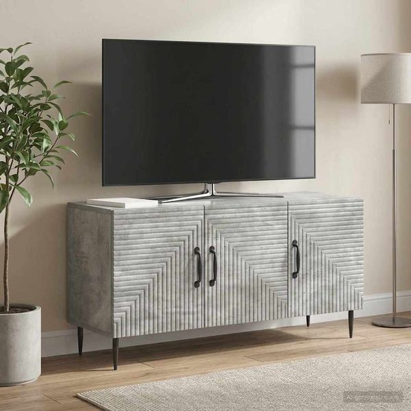 vidaXL TV skrinka Betónovo sivá 99 x 34,5 x 50 cm Kompozitné drevo