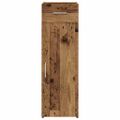 vidaXL Servírovacia skriňa so zásuvkou Staré drevo 30 x 42,5 x 93 cm