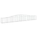 vidaXL Oblúkový gabionový kôš 4 ks 400x30x40/60 cm pozinkované železo