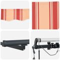 vidaXL Sklopná markíza Žltá a oranžová 350 x 250 cm Polyester