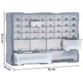 vidaXL Organizér so 38 zásuvkami 52x16x37,5 cm