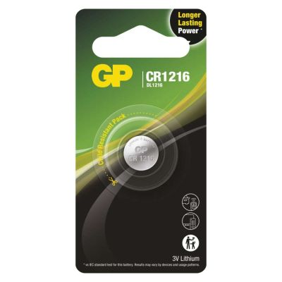Lítiová gombíková batéria GP CR1216, 1 ks