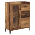 vidaXL Highboard Staré drevo 69,5 x 34 x 180 cm Kompozitné drevo