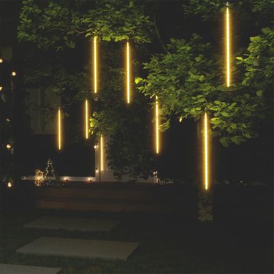 vidaXL Svetlá meteor 8 ks 50 cm teplé biele 288 LED vnútorné vonkajšie