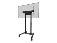 Vozík - motorizovaný - pre displej LCD - uzamykateľný - oceľ - čierna - veľkosť obrazovky: 55"-100"