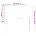 VidaXL Čelo postele sivé 90x5x78/88 cm umelá koža