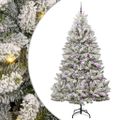 vidaXL Umelý Sklápací Vianočný Stromček 300 LED Zelená a biela 240 cm