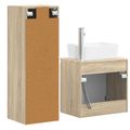 vidaXL Sada kúpeľňového nábytku 2 ks Dub sonoma 33 x 34,5 x 100 cm