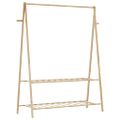 vidaXL Vešiak na oblečenie s policami 132x45,5x150,5 cm bambus