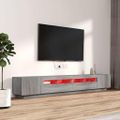 vidaXL 3-dielna súprava TV skriniek s LED sivá sonoma spracované drevo