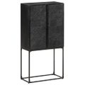 vidaXL Komoda čierna 60x30x120 cm akáciový a mangovníkový masív