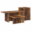 vidaXL Konzolový stôl Staré drevo 91,5 x 35 x 38,5 cm Kompozitné drevo