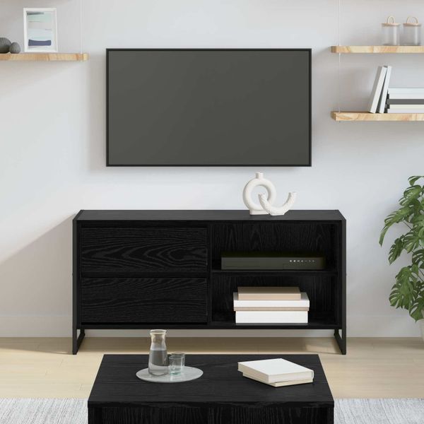 vidaXL TV skrinka Čierny dub 100 x 36 x 49,5 cm Kompozitné drevo