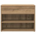 vidaXL Lavica na topánky dub artisan 60x30x45 cm kompozitné drevo
