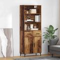 vidaXL Highboard Staré drevo 69,5 x 34 x 180 cm Kompozitné drevo
