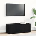 vidaXL TV skrinka 80x34x30 cm Čierny dub Kompozitné drevo