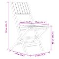 vidaXL Skladacie stoličky 4 ks 47x61x90 cm Masívne teakové drevo