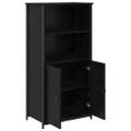 vidaXL Highboard Čierny dub 62 x 36 x 121,5 cm Kompozitné drevo