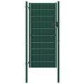vidaXL Plotová brána PVC a oceľ 100x124 cm zelená