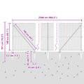 vidaXL Hexagonálny plot s stĺpom 25 x 1,4 m PVC potiahnutá oceľ Sivá