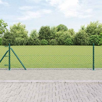 vidaXL Zvarené drôtené pletivo s betónovým základom 25 x 0,6 m Zelená
