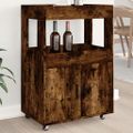 vidaXL Barový vozík dymový dub 60x39,5x89 cm kompozitné drevo