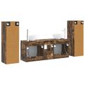 vidaXL Sada kúpeľňového nábytku 5 ks Dymový dub 33 x 34,5 x 100 cm
