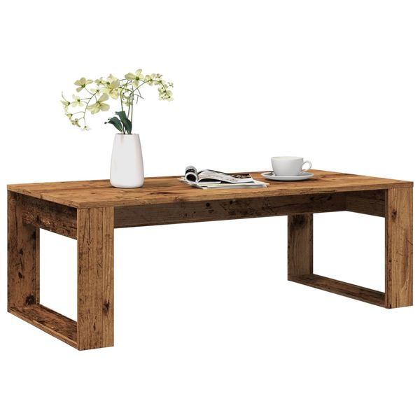 vidaXL Konferenčný stolík staré drevo 102x50x35 cm drevotrieska