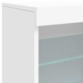 vidaXL Komoda s LED svetlami biela 60,5x37x67 cm