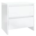 vidaXL Nočné stolíky 2 ks lesklé biele 45x34,5x44,5cm kompozitné drevo