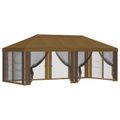 vidaXL Kryt altánku s bočnými stenami 600,5 x 300,5 cm Sivohnedá