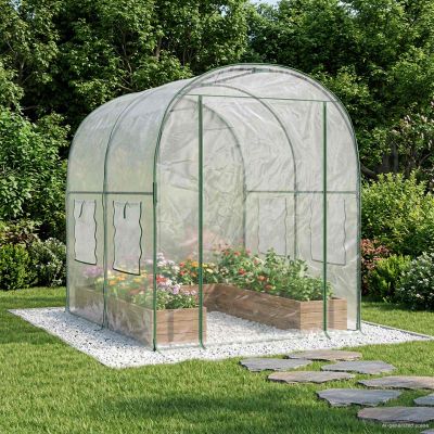 vidaXL Skleník s rámom 160 x 200 x 192,5 cm PVC Priehľadná