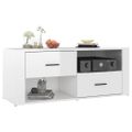vidaXL TV skrinka lesklá biela 100x35x40 cm spracované drevo