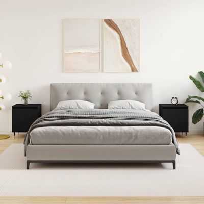 vidaXL Nočné skrinky 2 ks čierne 40x30x50 cm kompozitné drevo