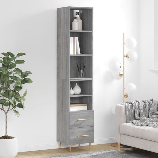 vidaXL Vysoká skrinka dub sonoma 34,5x34x180 cm spracované drevo