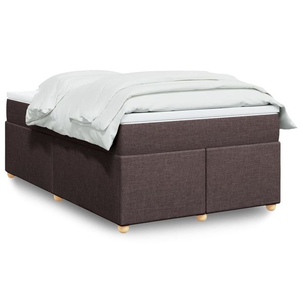 vidaXL Boxspring posteľ s matracom tmavohnedá 120x200 cm látka