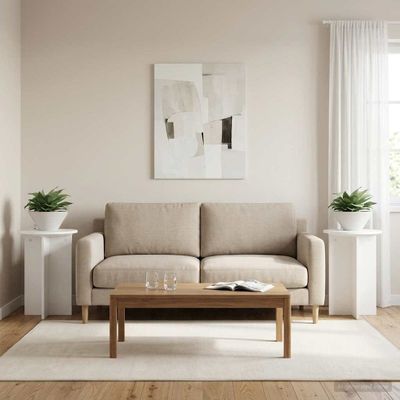 vidaXL Stojan na rastliny 2 pcs Biela Ø40 x 60 cm Kompozitné drevo