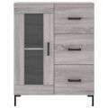 vidaXL Vysoká skrinka sivý dub sonoma 69,5x34x180 cm spracované drevo